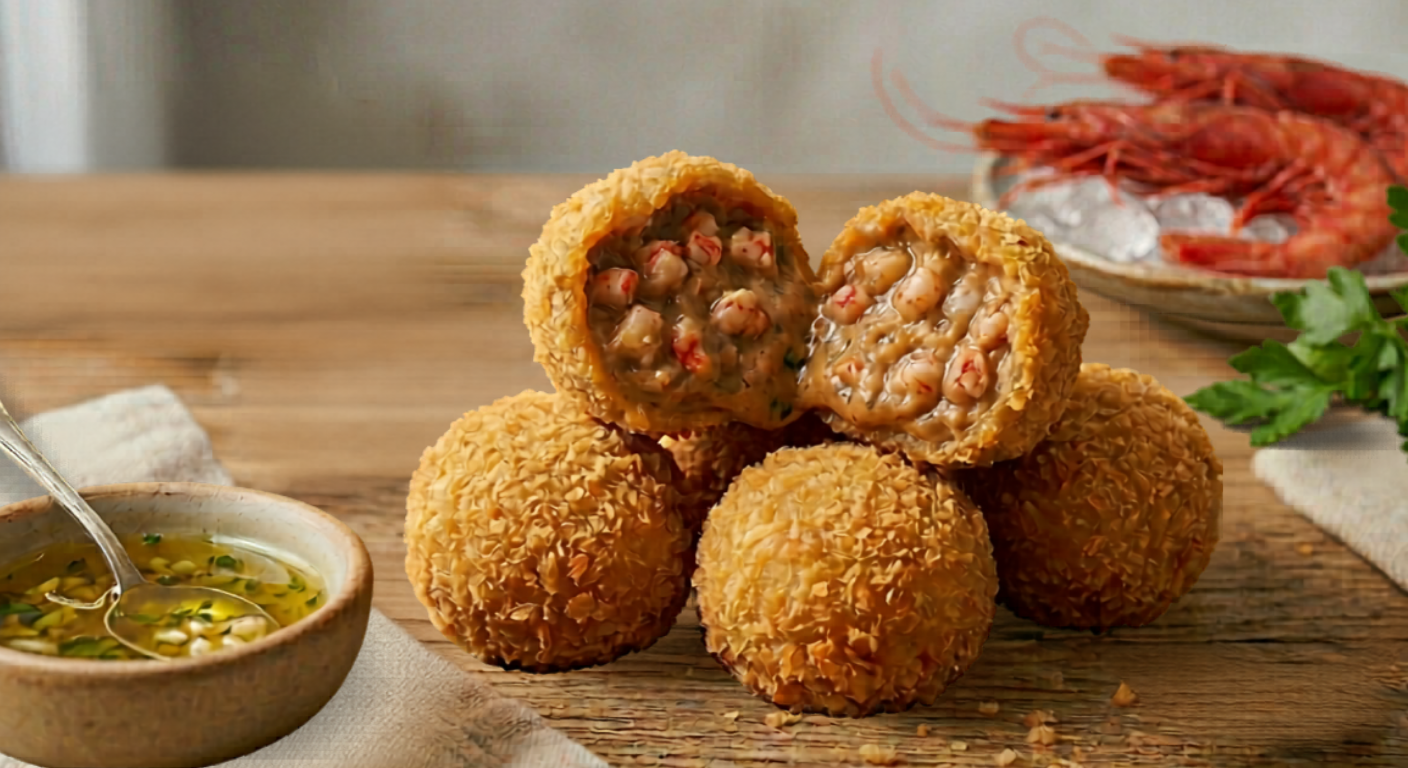 Croqueta de gamba roja